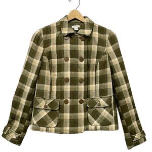 Dockers Green and Cream Plaid Jacket